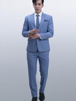 Bộ Suit Xanh Denim Caro Modern Fit TGS273